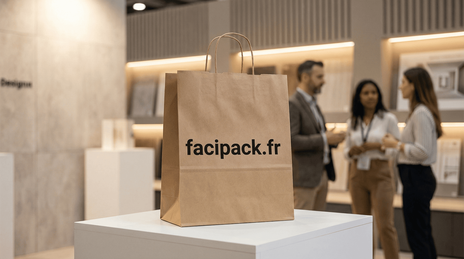 Packaging evenementiel personnalise : sacs salon, tote bags et cadeaux clients pour evenements professionnels