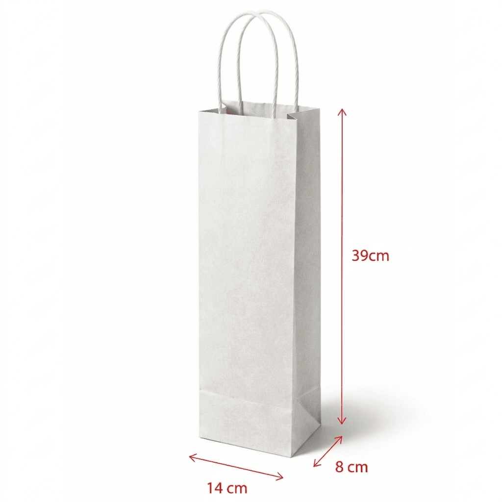 Sac bouteille kraft personnalise avec logo pour caviste et commerce de vin