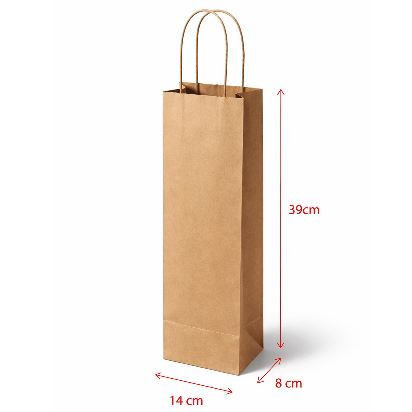 Sac bouteille kraft personnalise avec logo pour caviste et commerce de vin
