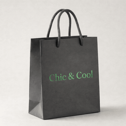 Sac luxe L format carre marquage a chaud pour boutique et salon