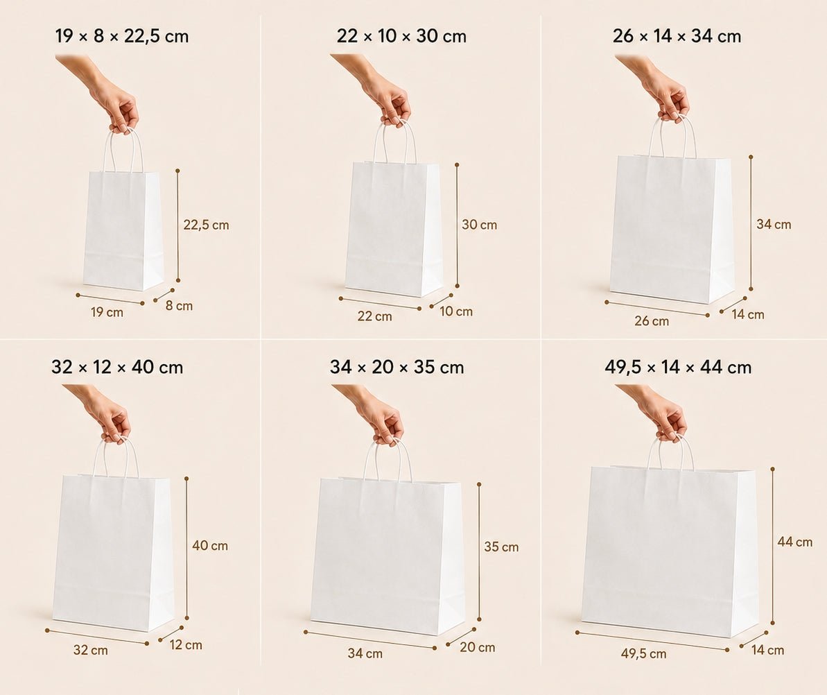 Sacs classiques Kraft Blanc - FaciPack