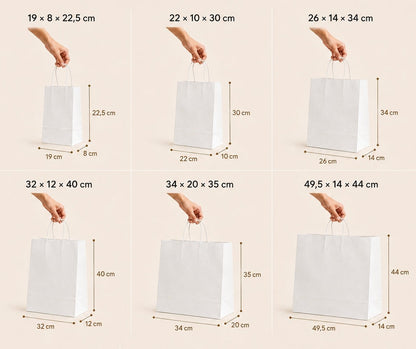 Sacs classiques Kraft Blanc - FaciPack